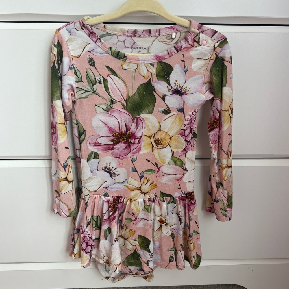 2T Posh Peanut twirl bodysuit